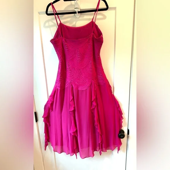Bright Raspberry Pink Cocktail Dress - Picture 4 of 9